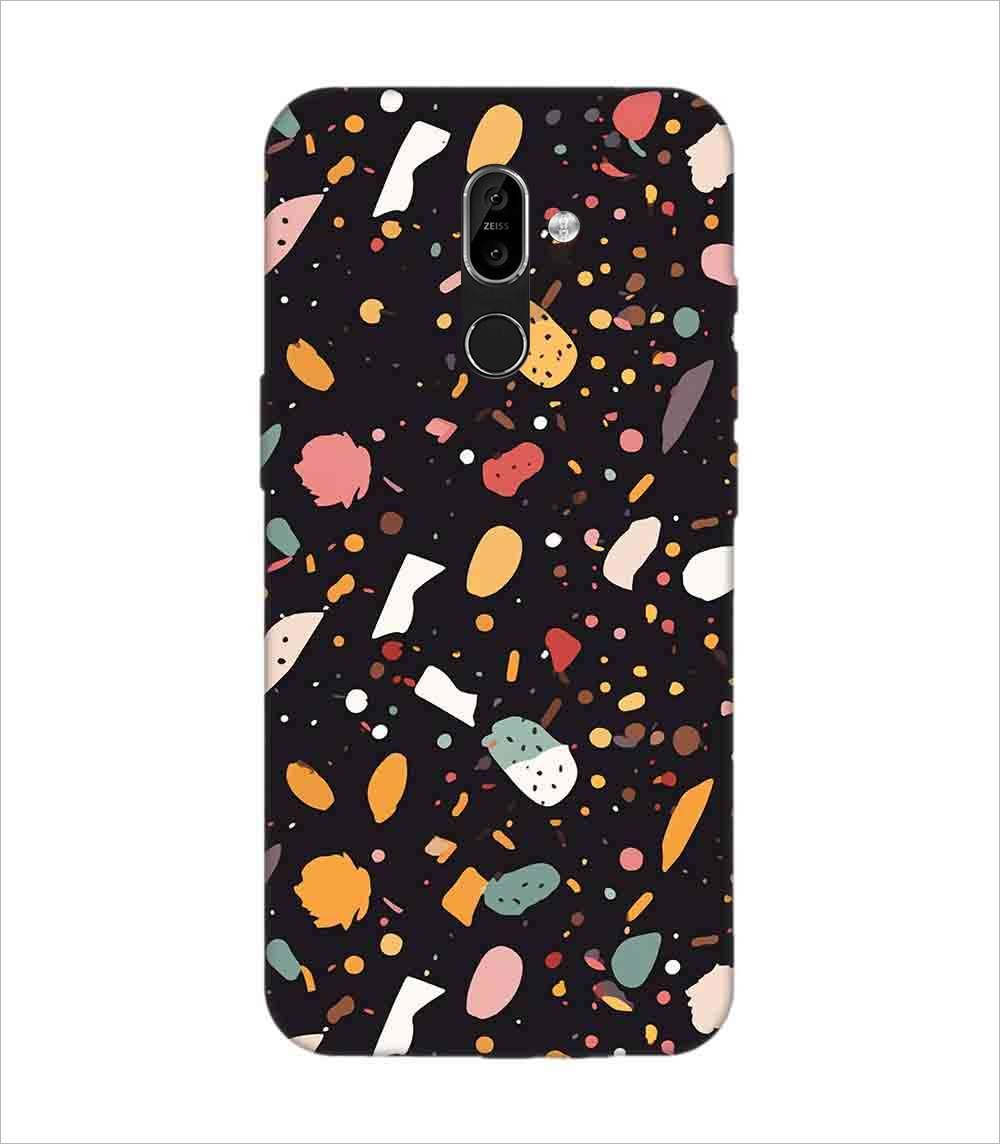 Printed Back Covers Nokia 7 Plus close up pattern different types food