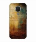 Printed Back Covers Nokia 7 close up painting golden blue background