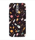 Printed Back Covers Nokia 8 close up pattern different types food