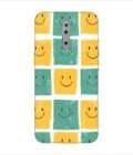 Printed Back Covers Nokia 8 close up pattern smiley faces white background