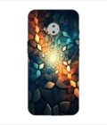 Printed Back Covers Nokia C20 Plus close up mosaic rocks stones with light shining through