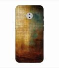 Printed Back Covers Nokia C20 Plus close up painting golden blue background
