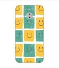 Printed Back Covers Nokia C20 Plus close up pattern smiley faces white background