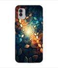 Printed Back Covers Nokia C22 close up mosaic rocks stones with light shining through