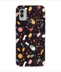 Printed Back Covers Nokia C22 close up pattern different types food
