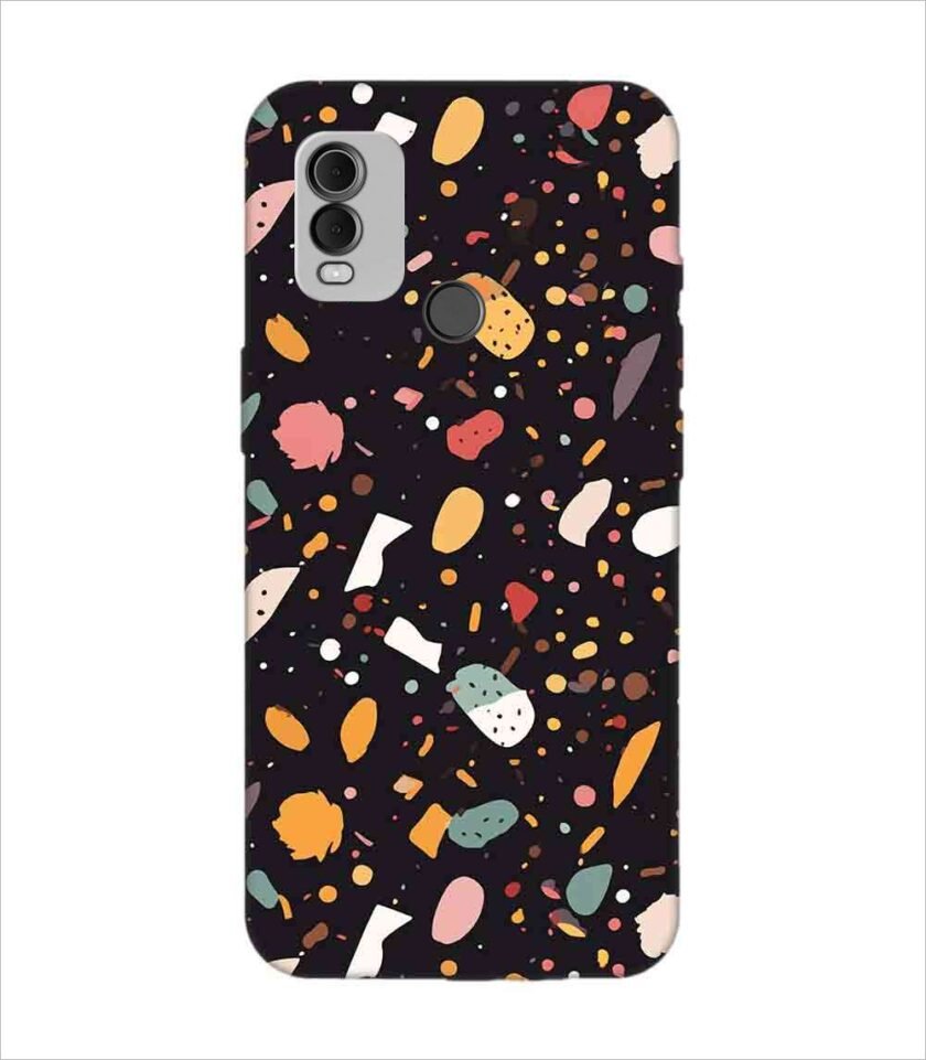 Printed Back Covers Nokia C22 close up pattern different types food