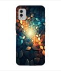 Printed Back Covers Nokia C32 close up mosaic rocks stones with light shining through