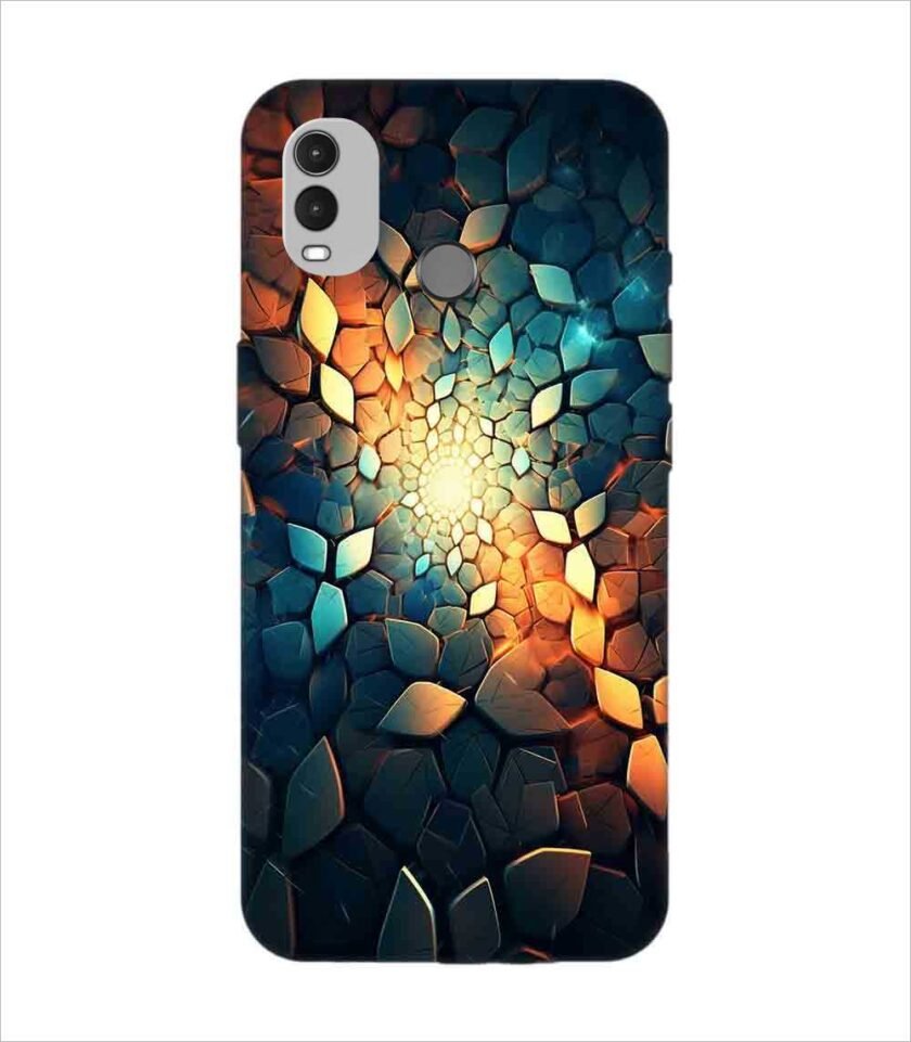 Printed Back Covers Nokia G11 Plus close up mosaic rocks stones with light shining through