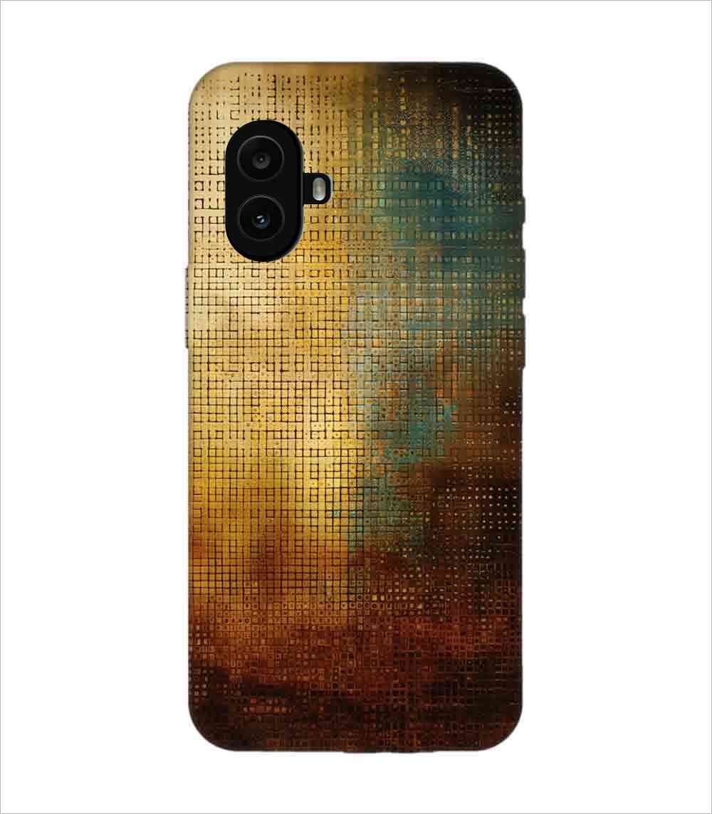 Printed Back Covers Nothing CMF Phone 1 close up painting golden blue background