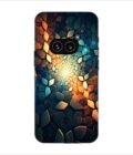 Printed Back Covers Nothing Phone 2A Plus close up mosaic rocks stones with light shining through