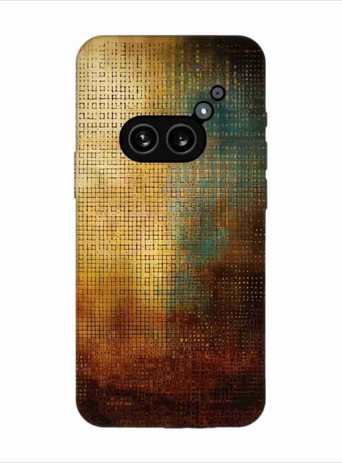 Printed Back Covers Nothing Phone 2A Plus close up painting golden blue background
