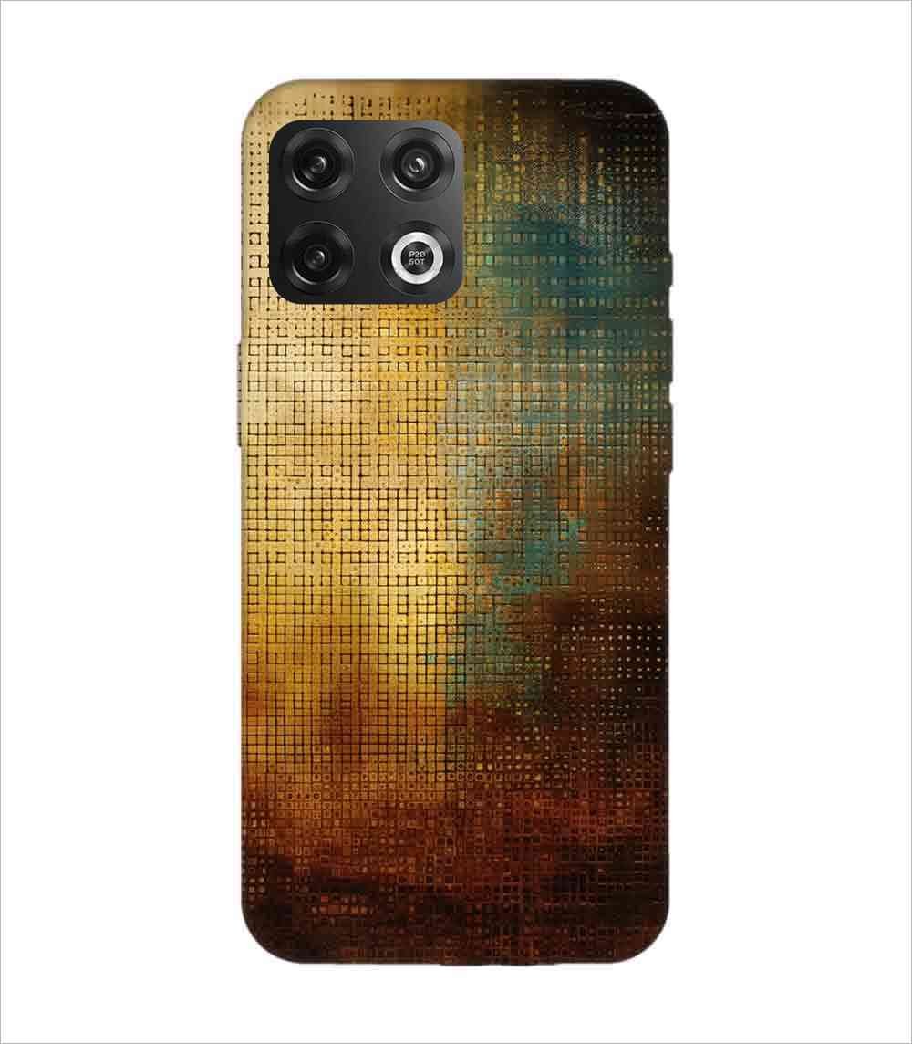Printed Back Covers Oneplus 10 Pro 5G close up painting golden blue background