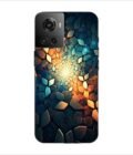 Printed Back Covers Oneplus 10R 5G close up mosaic rocks stones with light shining through