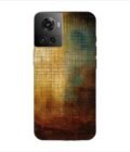 Printed Back Covers Oneplus 10R 5G close up painting golden blue background