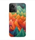 Printed Back Covers Oneplus 10R 5G close up painting mountain range with sky background