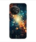 Printed Back Covers Oneplus 11 5G close up mosaic rocks stones with light shining through