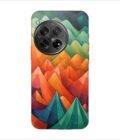 Printed Back Covers Oneplus 12 5G close up painting mountain range with sky background