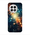 Printed Back Covers Oneplus 13 5G close up mosaic rocks stones with light shining through