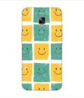 Printed Back Covers Oneplus 3 close up pattern smiley faces white background