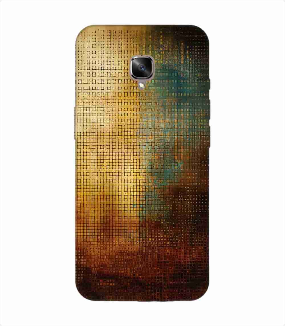 Printed Back Covers Oneplus 3T close up painting golden blue background