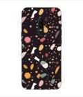 Printed Back Covers Oneplus 6 close up pattern different types food