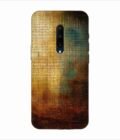 Printed Back Covers Oneplus 7 Pro close up painting golden blue background
