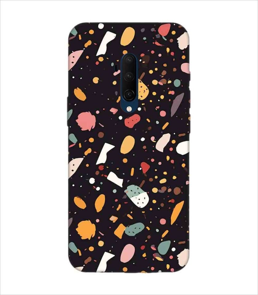 Printed Back Covers Oneplus 7T Pro close up pattern different types food