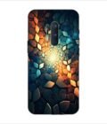 Printed Back Covers Oneplus 8 Pro close up mosaic rocks stones with light shining through