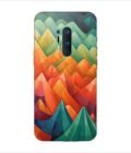 Printed Back Covers Oneplus 8 Pro close up painting mountain range with sky background