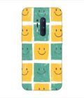 Printed Back Covers Oneplus 8 Pro close up pattern smiley faces white background