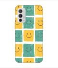 Printed Back Covers Oneplus 9RT 5G close up pattern smiley faces white background
