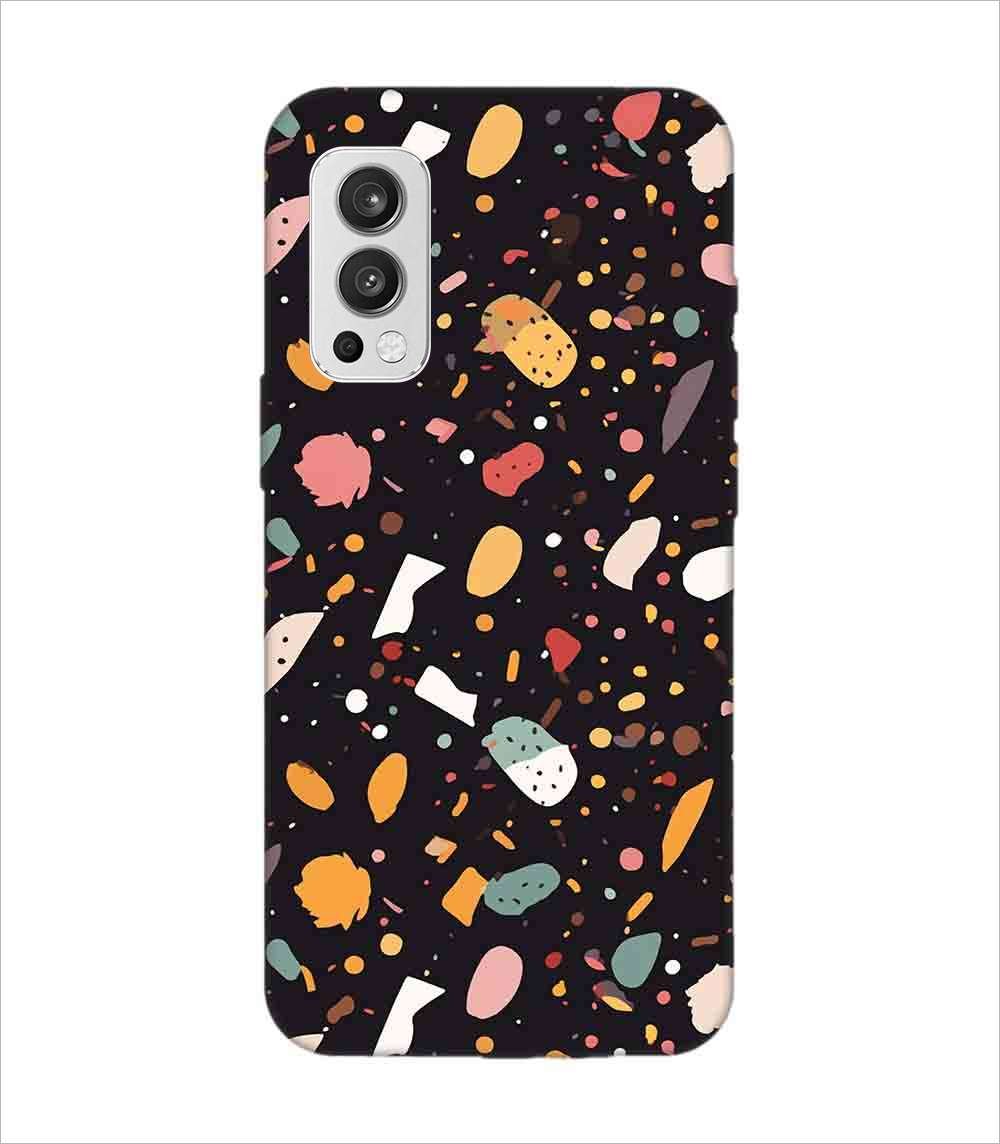Printed Back Covers Oneplus Nord 2 5G close up pattern different types food