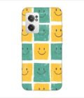 Printed Back Covers Oneplus Nord Ce 2 5G close up pattern smiley faces white background