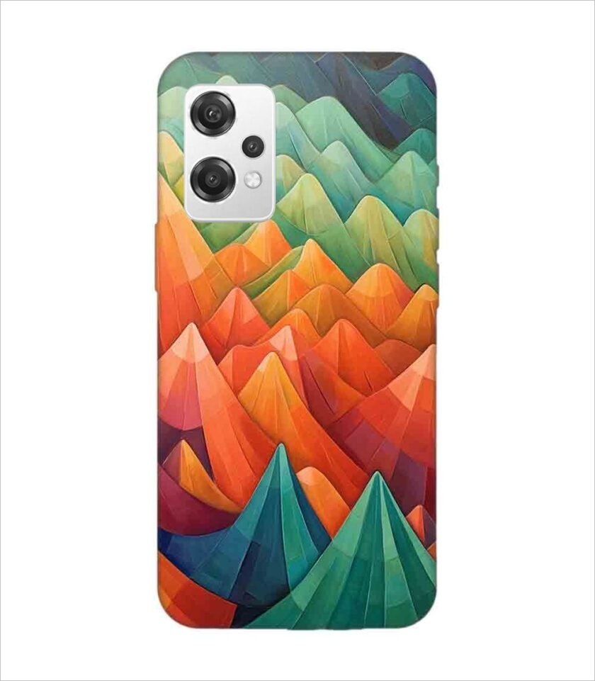 Printed Back Covers Oneplus Nord Ce 2 Lite 5G close up painting mountain range with sky background