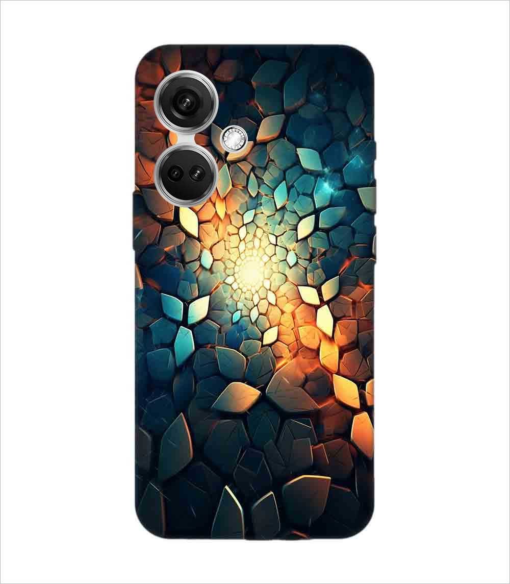 Printed Back Covers Oneplus Nord Ce 3 5G close up mosaic rocks stones with light shining through