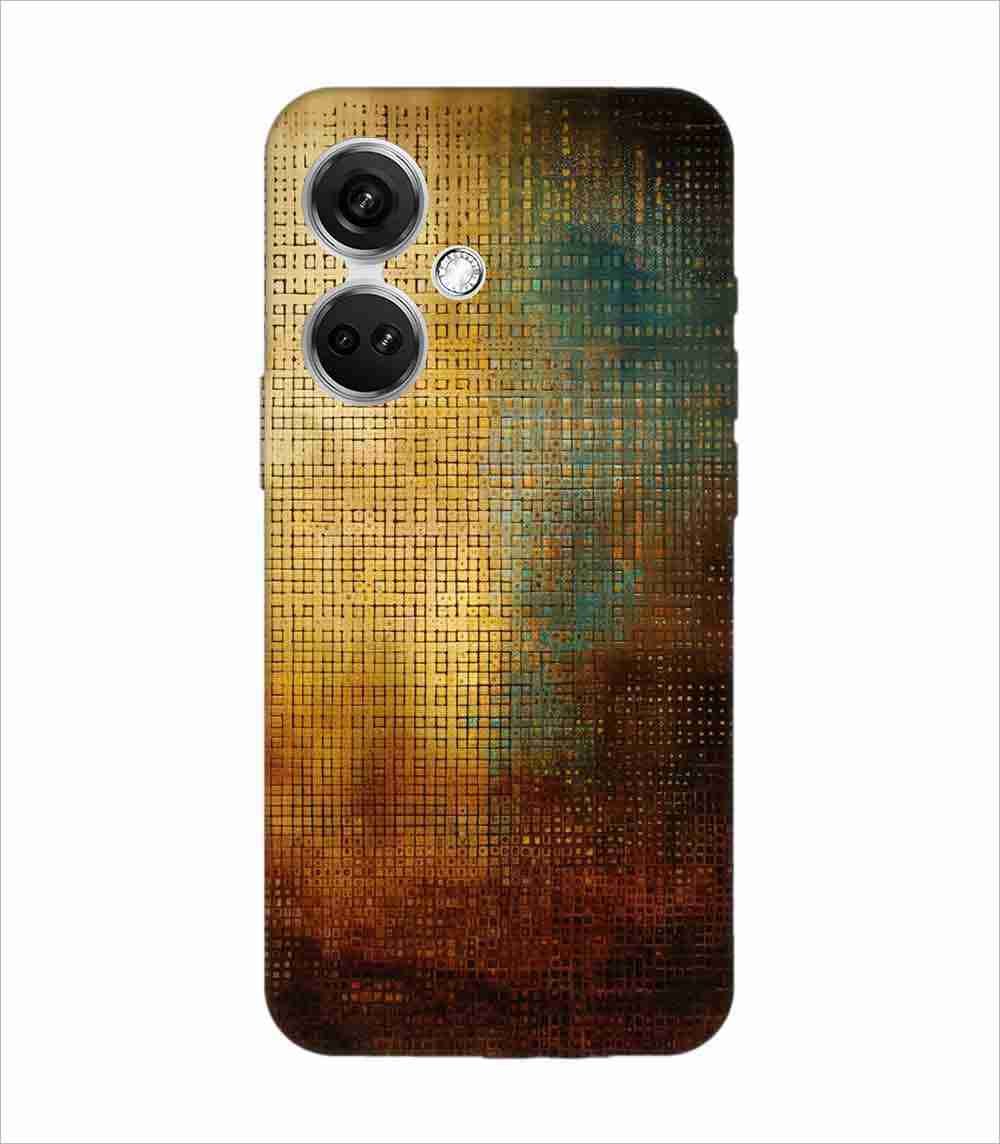 Printed Back Covers Oneplus Nord Ce 3 5G close up painting golden blue background