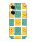 Printed Back Covers Oneplus Nord Ce 3 5G close up pattern smiley faces white background