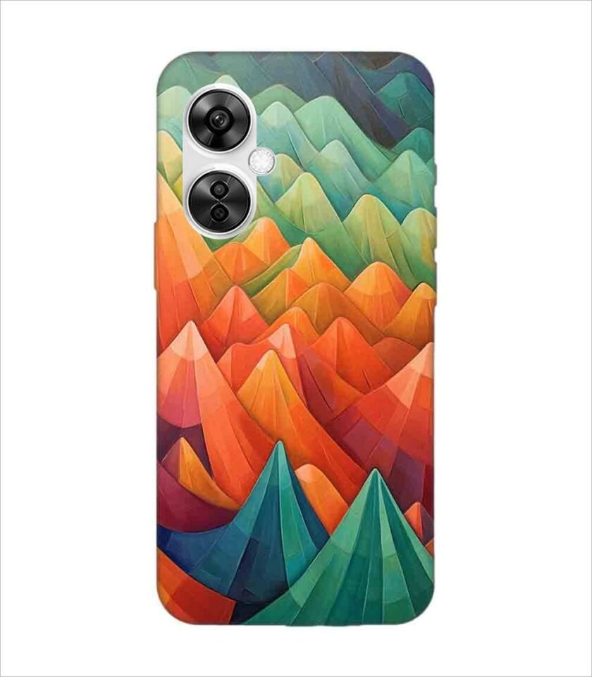 Printed Back Covers Oneplus Nord Ce 3 Lite 5G close up painting mountain range with sky background