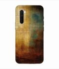 Printed Back Covers Oneplus Nord close up painting golden blue background