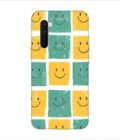 Printed Back Covers Oneplus Nord close up pattern smiley faces white background