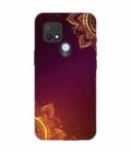 Oppo A15S Indian Flower Pattern Rangoli Background Custom Printed Back Cover Design