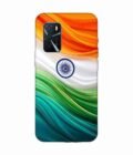 Oppo A16 Indian Flag Abstract Background Republic Day Custom Printed Back Cover Design