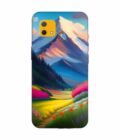 Oppo A16E Impressionist Mountain Landscape Oil Painting Snowy Peak Summer Field With Flowers Peaceful Vi Custom Printed Back Cover Design