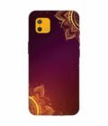 Oppo A16E Indian Flower Pattern Rangoli Background Custom Printed Back Cover Design