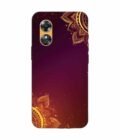 Oppo A17 Indian Flower Pattern Rangoli Background Custom Printed Back Cover Design