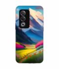 Oppo A3 Pro 5G Impressionist Mountain Landscape Oil Painting Snowy Peak Summer Field With Flowers Peaceful Vi Custom Printed Back Cover Design