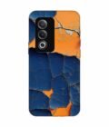 Oppo A3 Pro 5G Indigo Orange Colored Cracked Paint Texture Custom Printed Back Cover Design