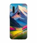 Oppo A31 Impressionist Mountain Landscape Oil Painting Snowy Peak Summer Field With Flowers Peaceful Vi Custom Printed Back Cover Design