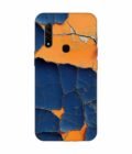 Oppo A31 Indigo Orange Colored Cracked Paint Texture Custom Printed Back Cover Design