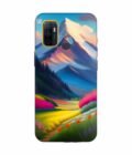 Oppo A33 2020 Impressionist Mountain Landscape Oil Painting Snowy Peak Summer Field With Flowers Peaceful Vi Custom Printed Back Cover Design